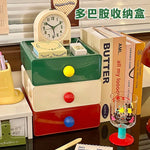 boîte rangement tiroirs couleur rouge verte blanche moderne minimaliste plastique poignées