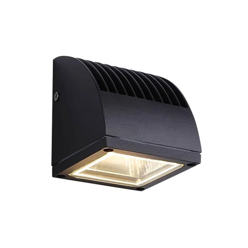 appliques murales led extérieures ip65 modernes noir blanc grille ventilation 12w