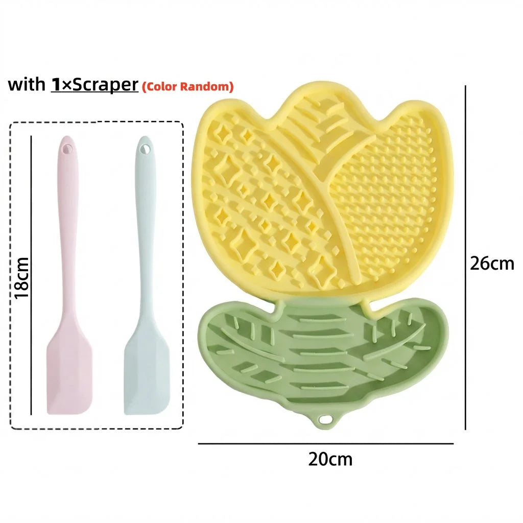 bol alimentaire animal moderne forme tulipe silicone antidéglutition antichoque
