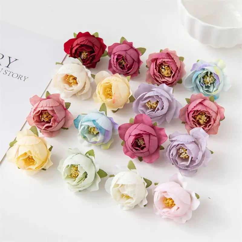 fleurs artificielles pivoines soie multicolores décoration mariage fête maison jardin centre table
