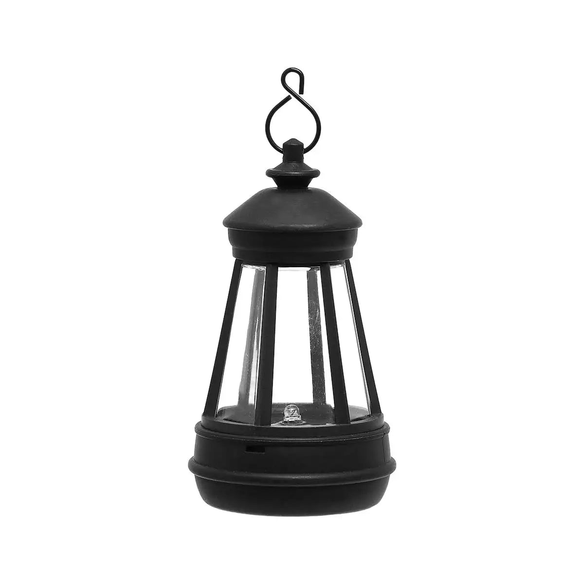 lanterne solaire transparente classique annuaire rotatif extérieur camping décoration jardin led noir