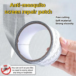 patch réparation moustiquaire adhésif maille fine gris pratique réparation écran fenêtre anti moustiques 2m