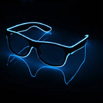 lunettes soleil lumineuses clignotantes filament led occasion fête moderne couleurs vives variées