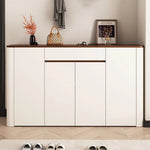 meuble rangement chaussures blanc moderne tiroirs étages minimaliste multifonction