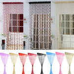 rideau decoratif franges coeurs motifs romantique translucide salon chambre moderne