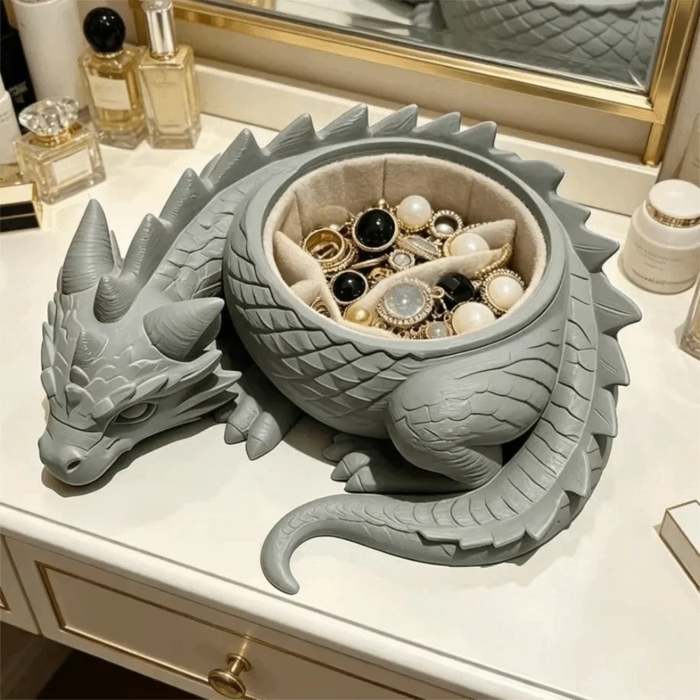 porte bijoux dragon éclaté blanc noir rouge gris jaune fantaisie articulé