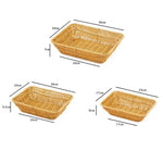 paniers rangement tressés rotin beiges empilables traditionnels utilisation multiple respectueux environnement