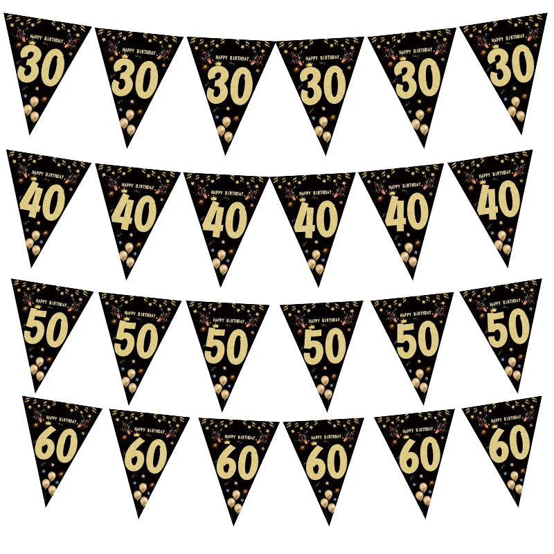 Détail des motifs numériques et lettres pour fête d'anniversaire