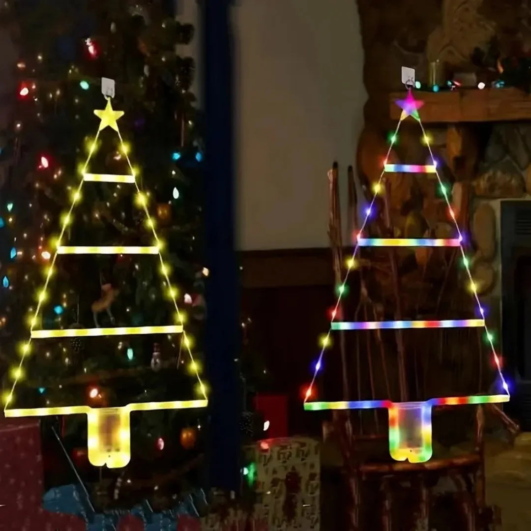 décoration noël guirlande lumineuse père noël multicolore rouge vert jaune bleu moderne opaque