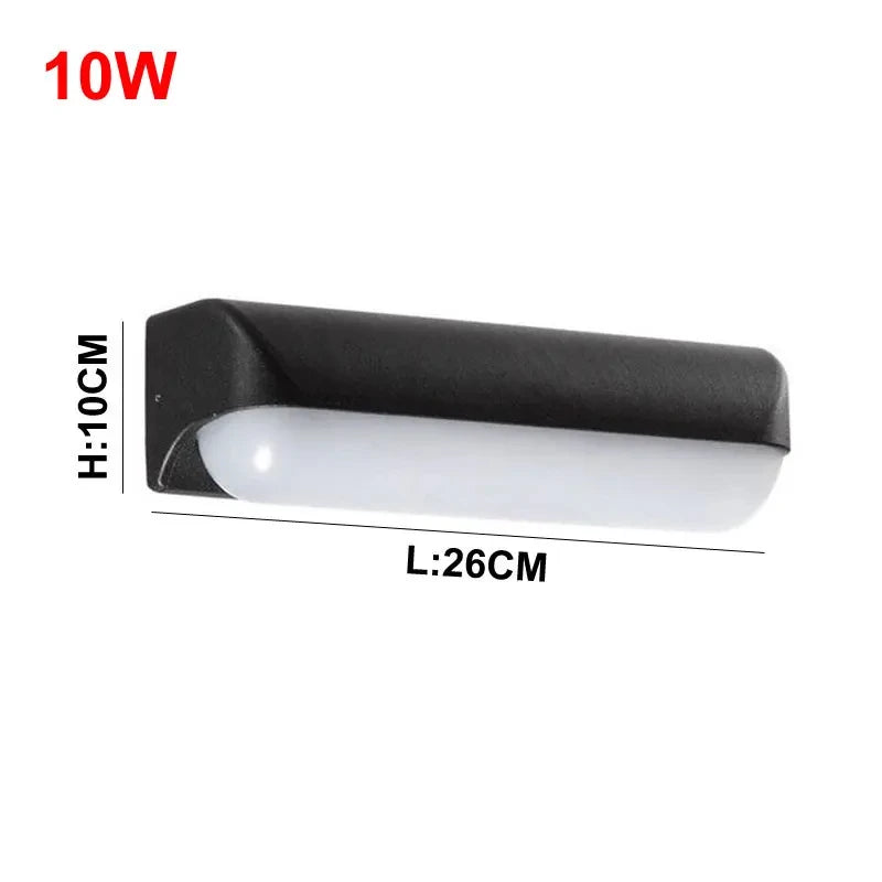 applique murale led moderne noir adhésive aluminium étanche 20w 249lm