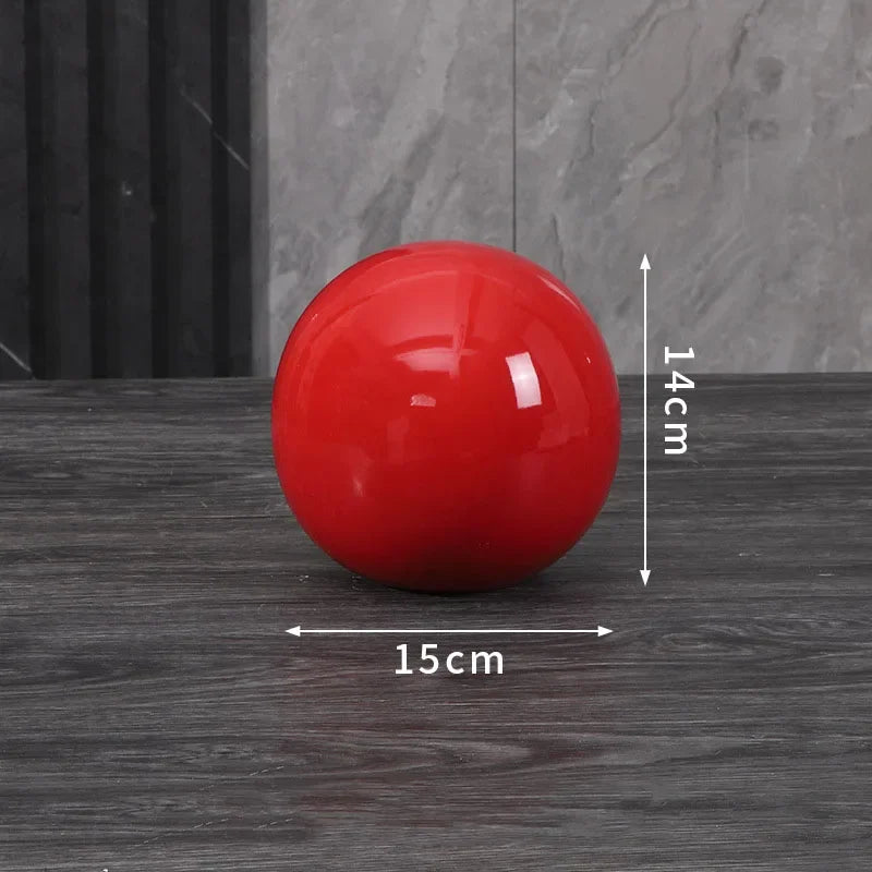 décoration moderne boule céramique rouge bleu jaune uni opaque chambre