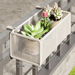 bac fleurs moderne fer forgé noir beige maille métallique clipsReusableBlackWhiteModernDesignPlantHolderSML