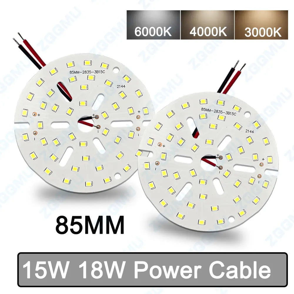 plaque led 18w 85mm blanc moderne diodes led 54 85v ccc certifié 45 48v