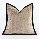 housse coussin polyester carré moderne bleu marine marron beige clair rouge contemporain