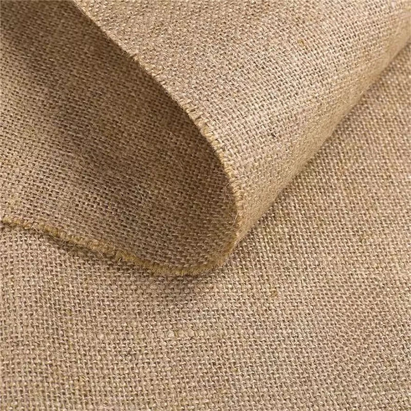 tissu jute rustique beige clair tissé grossier antidérapant textile naturel occasion bricolage simple