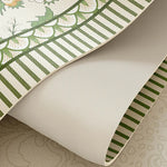 serviette table verte classique fleurs lin respectueux environnement 30x45cmversible facile nettoyer