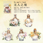 autocollants vintage baroques fleurs ornements décoration scrapbooking transparent doré parfum diy