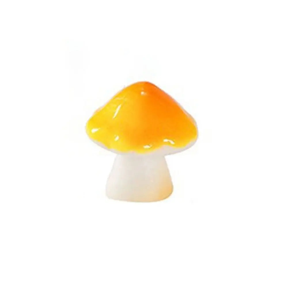 champignons décoratifs résine marron rouge lisses réels jardin decoration pointillés adultes