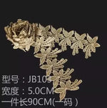 ruban dentelle doré fleurs classique polyester bricolage décoration partie accessoires artisanat élégant