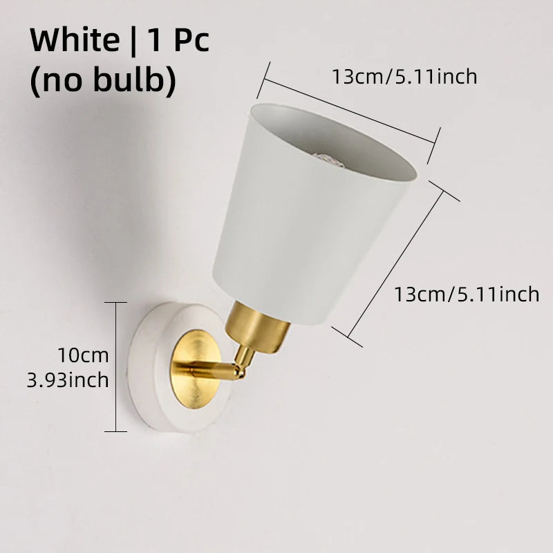 lampe murale led moderne noire dorée simple salon chambre coucher