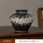 vases céramique noir blanc bleu marron texture rustique moderne fleurs artificielles