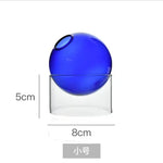 vases verre transparent modernes couleurs orange bleu rose minimalistes