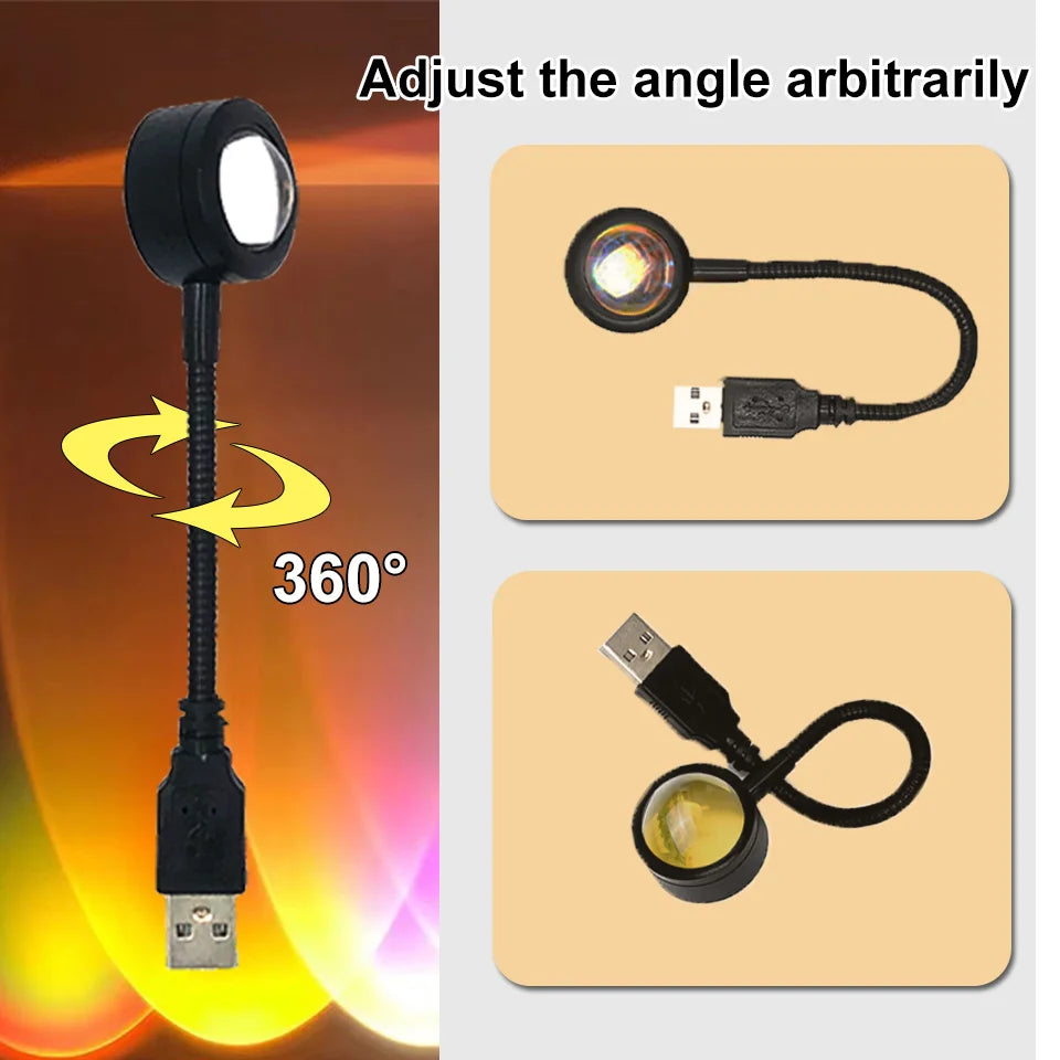 lampe led flexible veilleuse star forme toujours allumée couleur noir moderne fixations câble usb