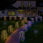 guirlande lumineuse multicolore moderne piquet solaire extérieure fête rouge vert bleu jaune autonomes bricolage