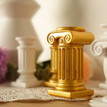 bougeoir classique blanc or sculpté décoration maison statue colonne grecque résine architecturalintérieur ornement