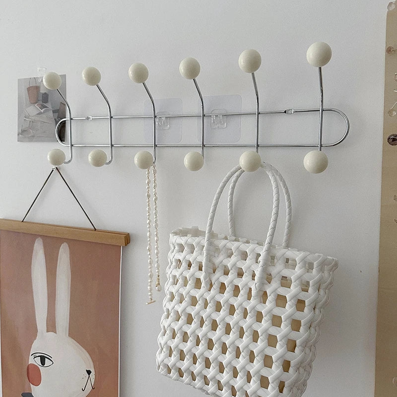 porte sacs mural moderne sacs tissu clips transparents rangement maison