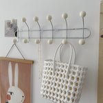 porte sacs mural moderne sacs tissu clips transparents rangement maison