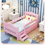 lit enfant bois rose bleu blanc naturel classique sans motif tapis jouets commode