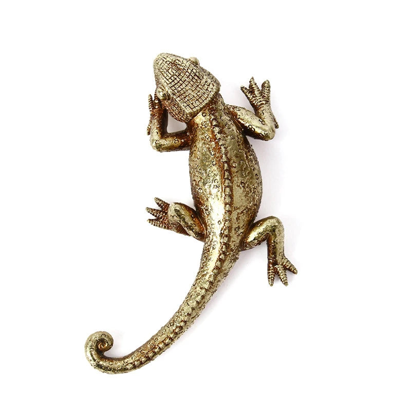 décoration murale reptile doré brillante artificielle réaliste intérieur extérieur suspension farmhouse chambre