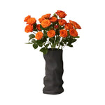 vases texturés modernes céramique blanc orange noir roses intérieur décoration minimaliste