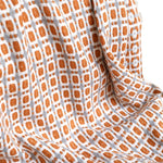 couverture tricotée acrylique motif géométrique moderne portable hiver été orange gris blanc
