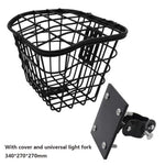 panier vélo noir grille métallique moderne vis fixations sac étanche