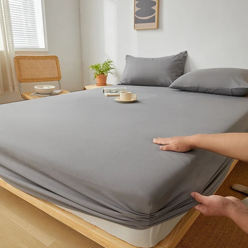 Drap-housse uni en couleur claire