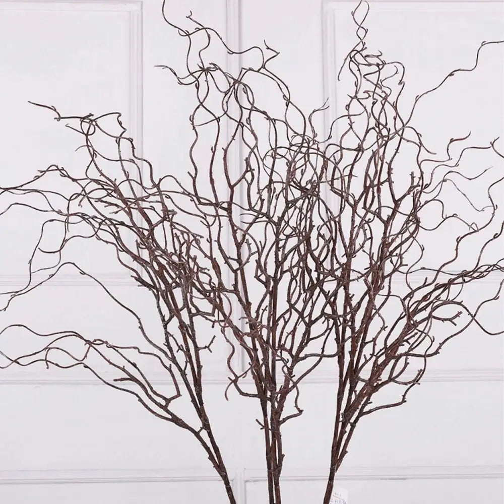 branche artificielle marron naturelle ramifiée extérieure intérieure vase 12 feuilles 18 feuilles