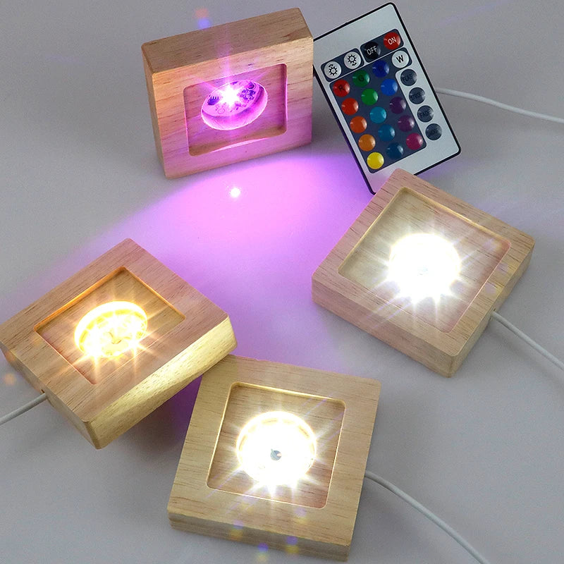 lampe led bois naturel moderne câble usb télécommande minimaliste fixations adhésives