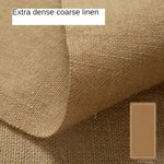 tissu jute toile grossière beige clair foncé rustique résistant bricolage couture nappe bordures
