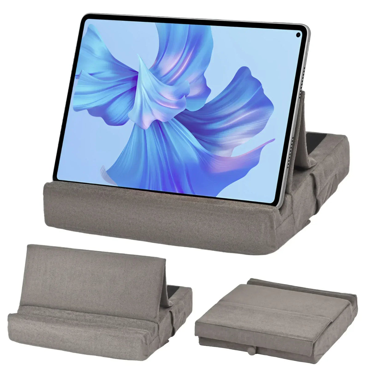 support tablette pliable rangement stylos modernes tissu doux portable gris rose bleu