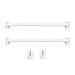 barre rideau ajustable blanc moderne tige plastique fixations 11.81inch 15.74inch tringle rideau sans visserie