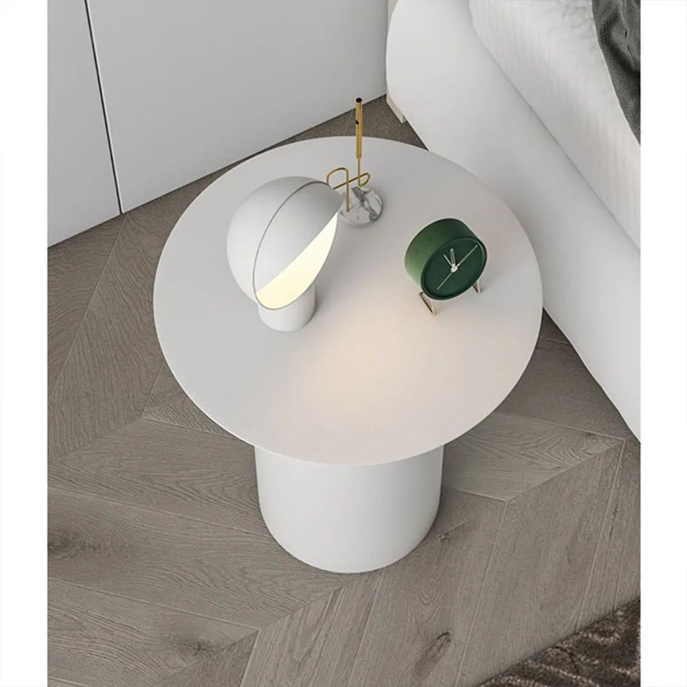 table basse ronde minimaliste moderne blanche noire salon décoration intérieure