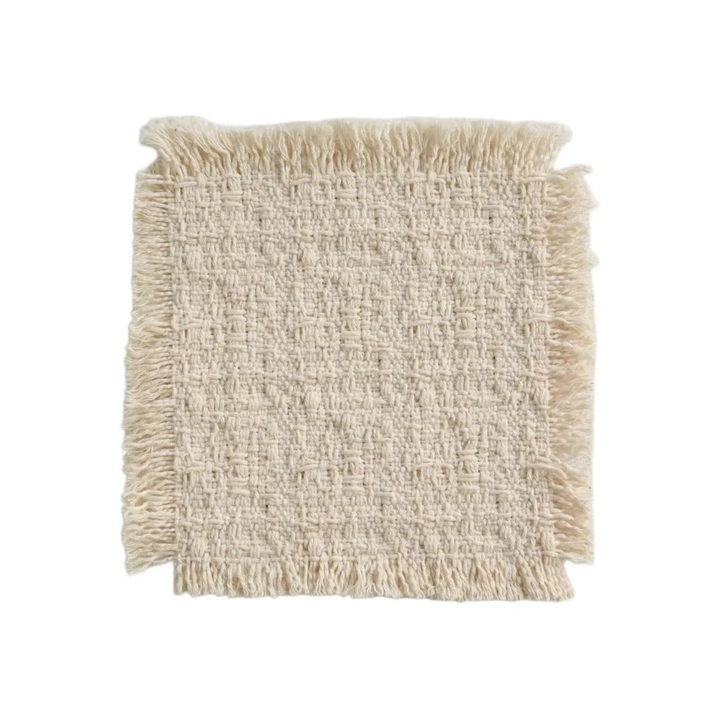 serviettes table tissu lin beige rustique franges polies clips muralsetSize40cm38cm30cm28cm12cm6cm