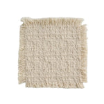 serviettes table tissu lin beige rustique franges polies clips muralsetSize40cm38cm30cm28cm12cm6cm