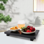 support rangement noir moderne pot bouteille verre bols fleurs vase