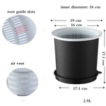 pots fleurs modernes blancs double couche transparents grille dimensions 12cm 16cm