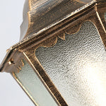 lampe rue dorée texture classique ornements floraux éclairage extérieur ip65 led aluminium