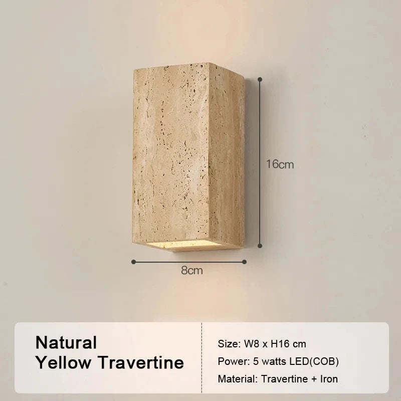 lampe murale extérieure led ip65 marbre naturel beige moderne adhésif hydrofuge vde ccc cqc