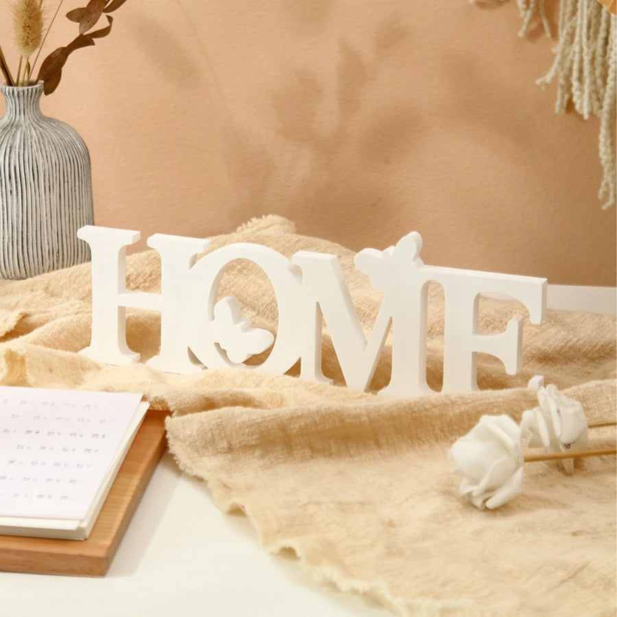décoration maison lettres blanc silhouette mickey minimaliste table chambre salon entrée